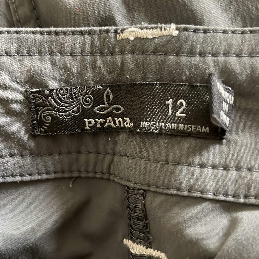 Prana Aria Pant Roll Up Convertible Utility Outdoor Hiking Coal Grey 12 - Picture 11 of 11